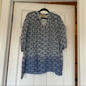 Roberta Roller Rabbit 100% Cotton Dip - Dyed Tunic